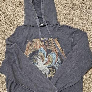 Buckle Dark Gray Hoodie with Colorful Graphic